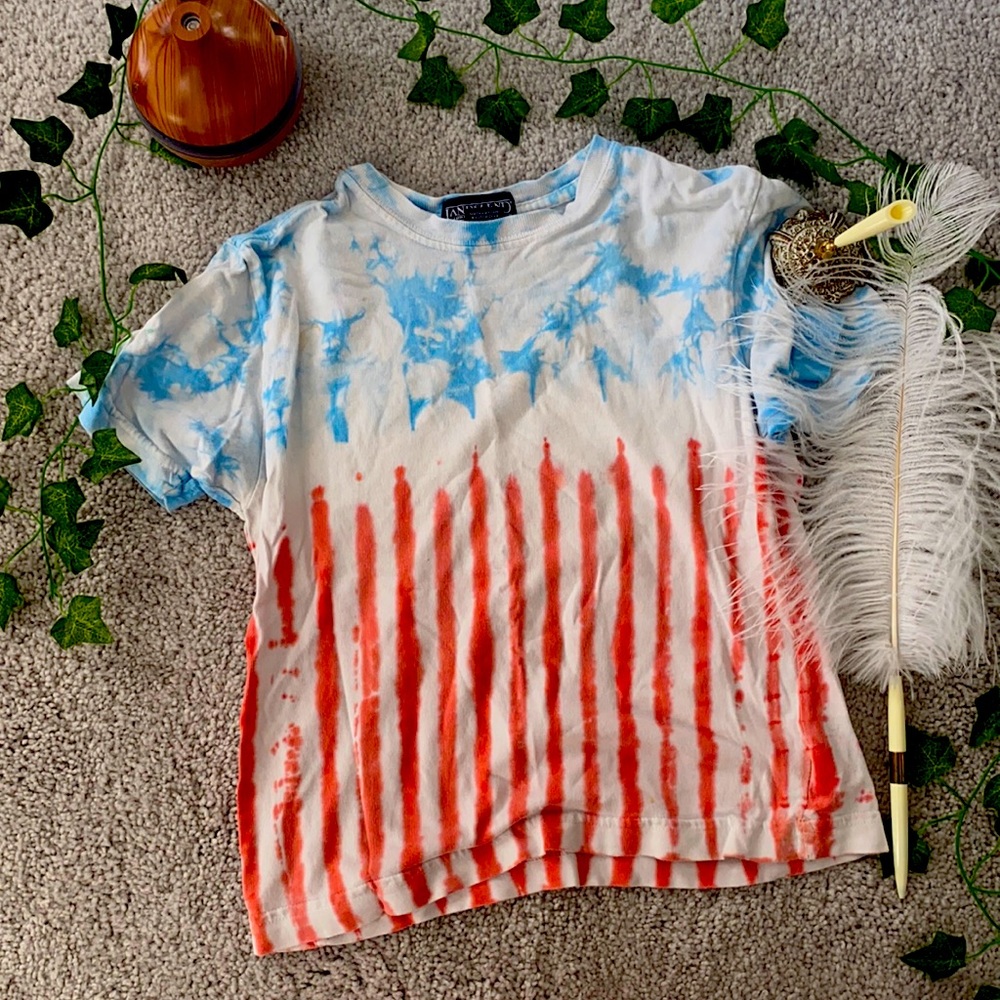 American flag tie-dye T-shirt
